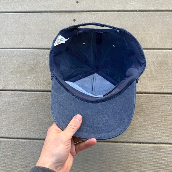 Vintage 90's St. Croix Inn Solon Springs Wisconsin Blue Roper Snapback Hat Cap - Picture 6 of 7